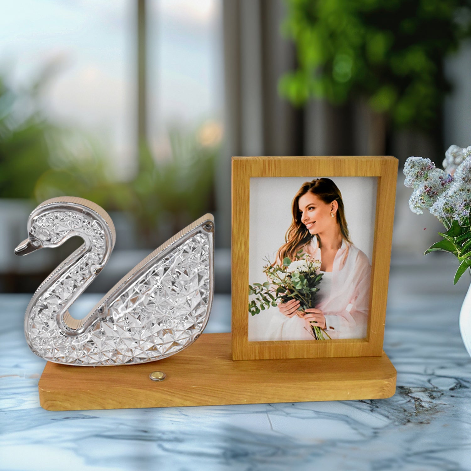 Duck Shape Cystal Led Lamp & Photo Frame Night Lamp | Wedding Gift | love couple Duck Shape Cystal Led Lamp & Photo Frame Night Lamp | Wedding Gift | love couple